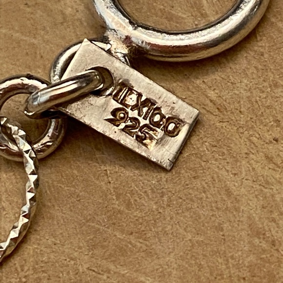 Gorgeous and long vintage 925 sterling silver interlocking circles necklace - Picture 8 of 13